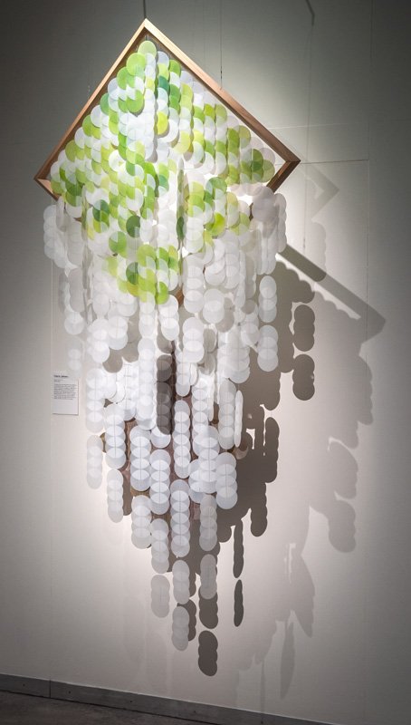 Recycled plastic sculpture installation made by Claire Jensen selected for the Homework Taranaki Artists exhbition in 2016.