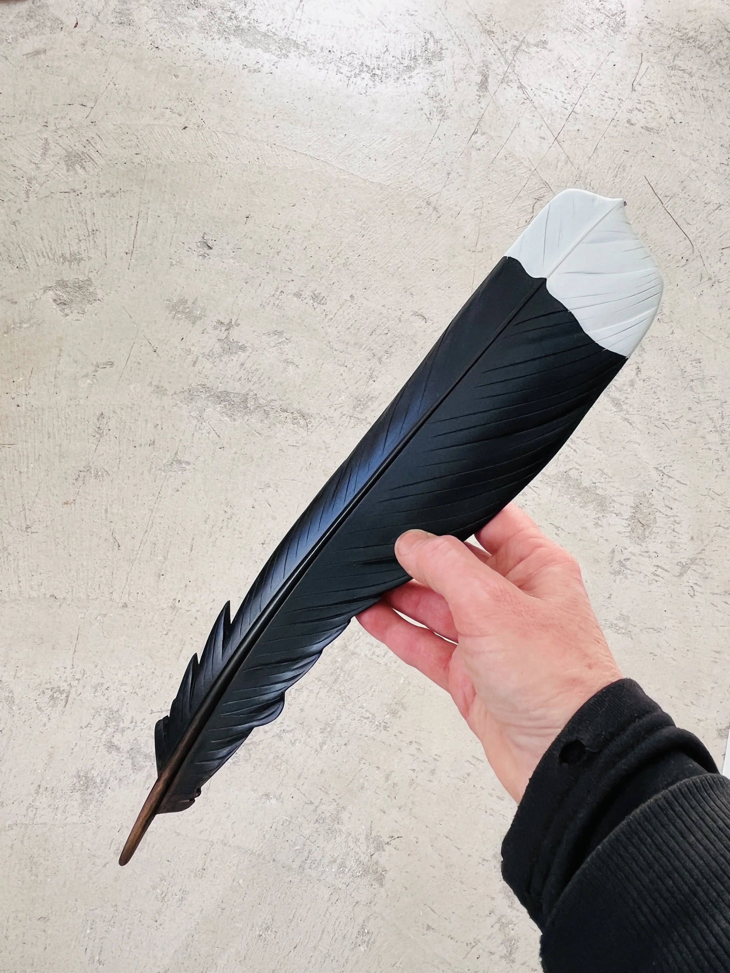 Matai Huia Feather Art Subtle Sheen- 41cm