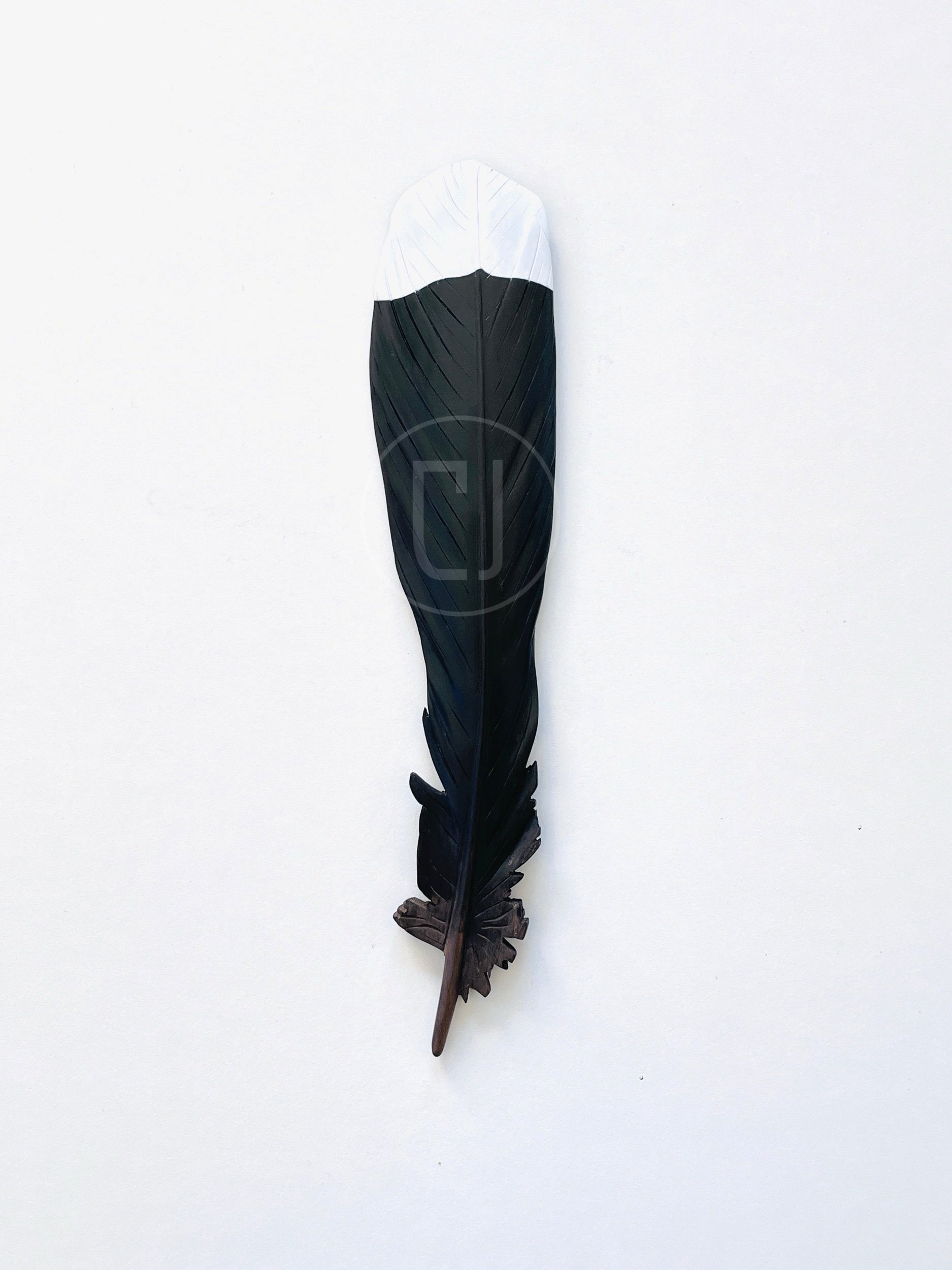 huia feather art by Claire Jensen New Zealand