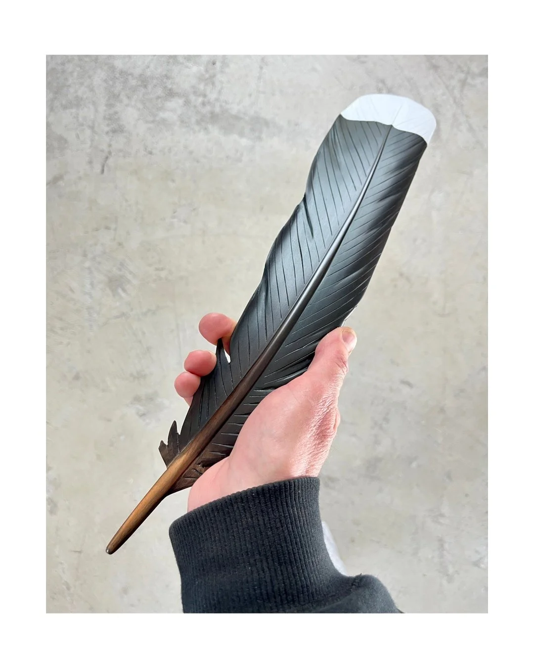 Matai Huia Feather Art- 41cm