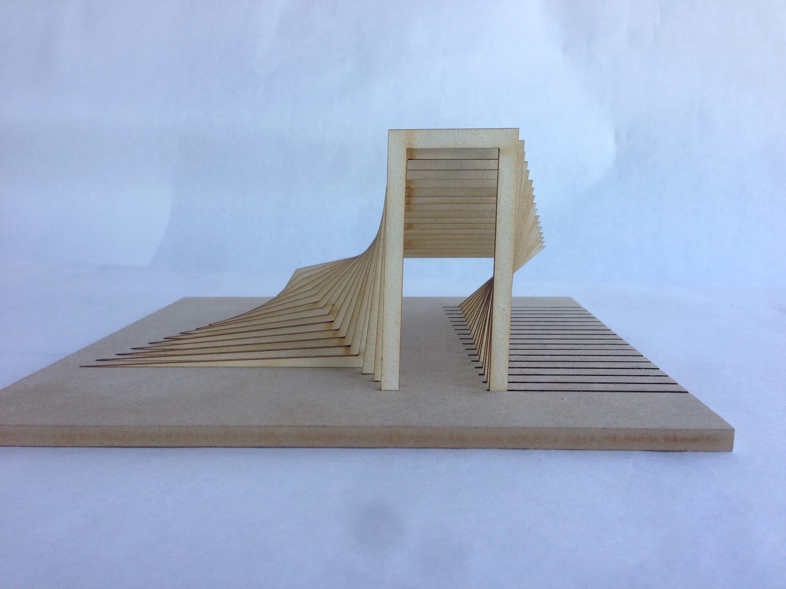  Process model.  Rhino and laser cutter. 