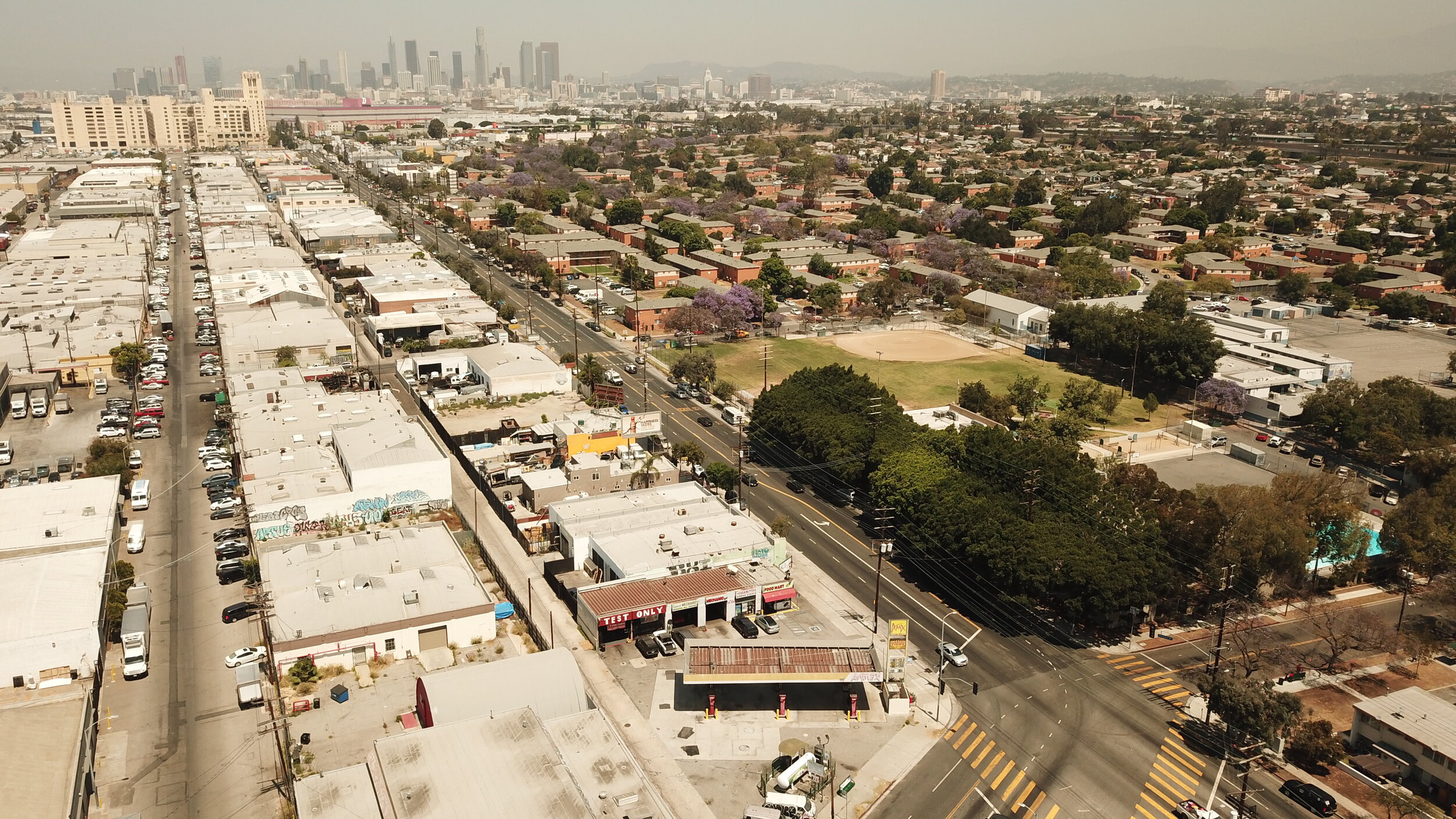 "East LA, looking west"