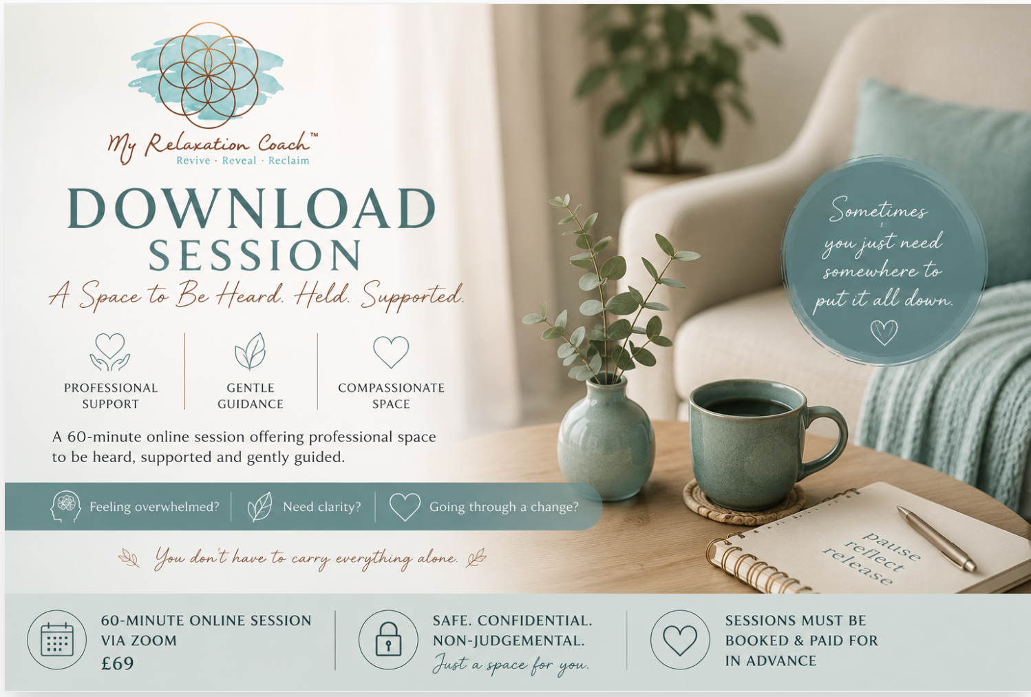 Therapeutic Download Session  60 minutes · £69 · Online