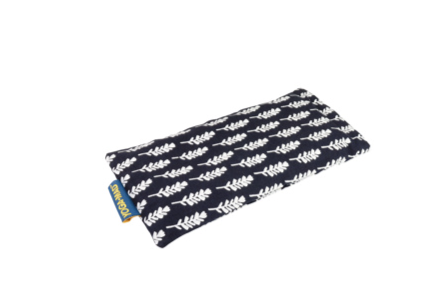 Patterned Cotton Yoga Eye Pillow: Blue