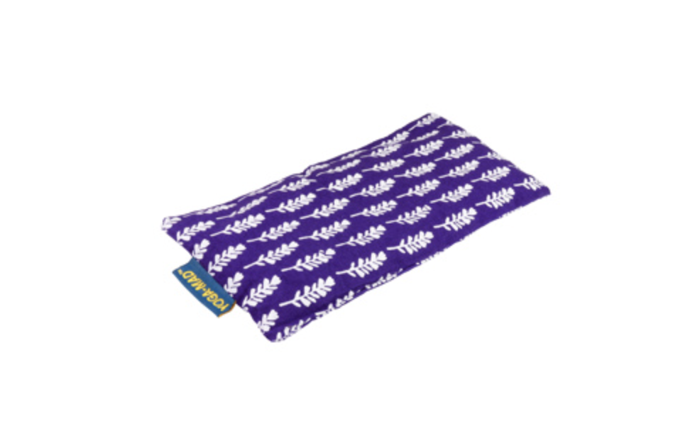 Patterned Cotton Yoga Eye Pillow: Purple