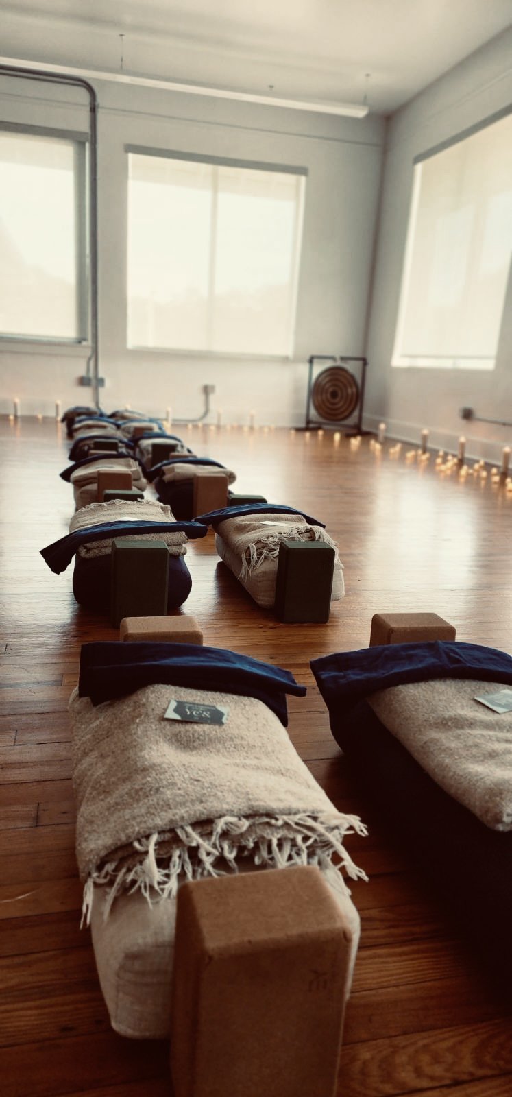 Yoga props setup for an event