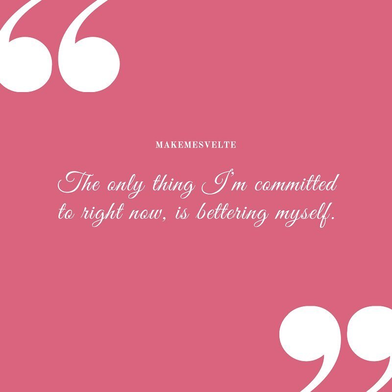 💕The only thing I&rsquo;m committed to right now is bettering myself.⁣
⁣
#selflove #growthmindset #confidence #gratitude #manifesting #positivevibes #selfesteem #transformation #healthylifestyle #losingweight #makeishhappen #makemesvelte