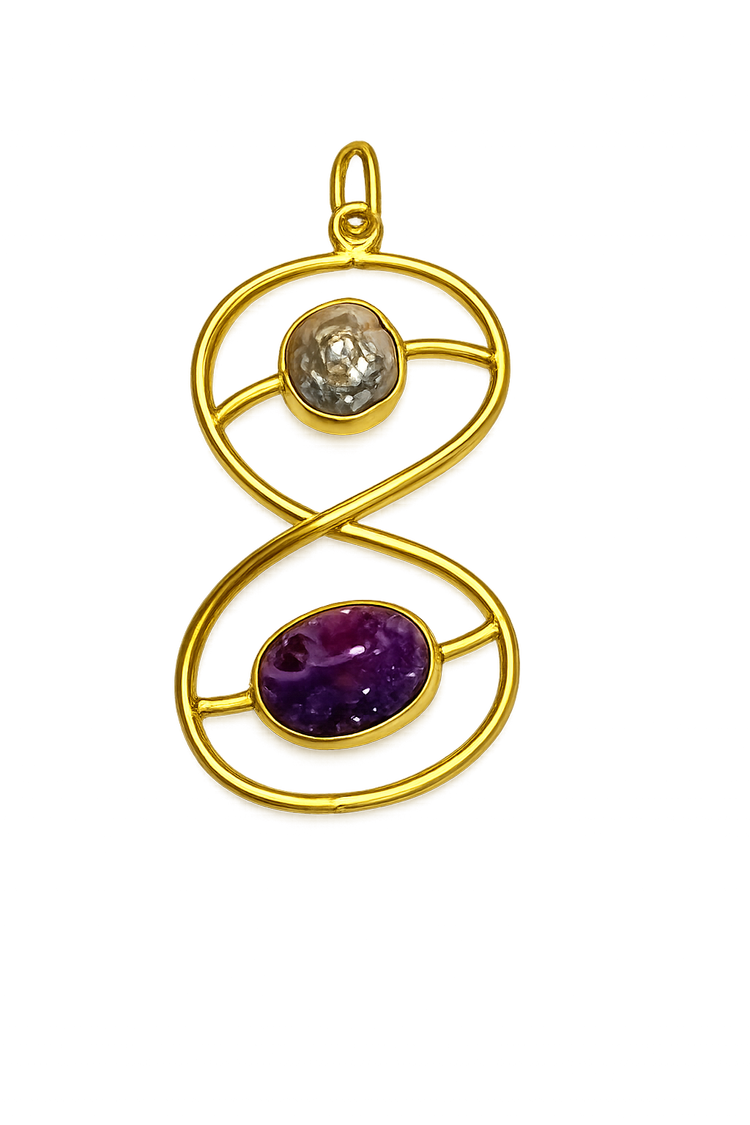 Handgefertigter Amethyst-Anhänger der Goldschmiede Talisman in Straubing