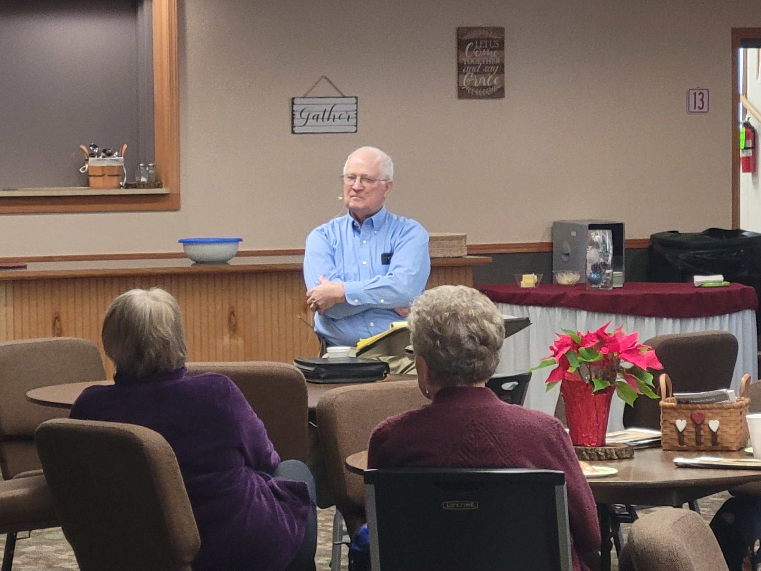 Bro. Guy teaching the Adults Class.