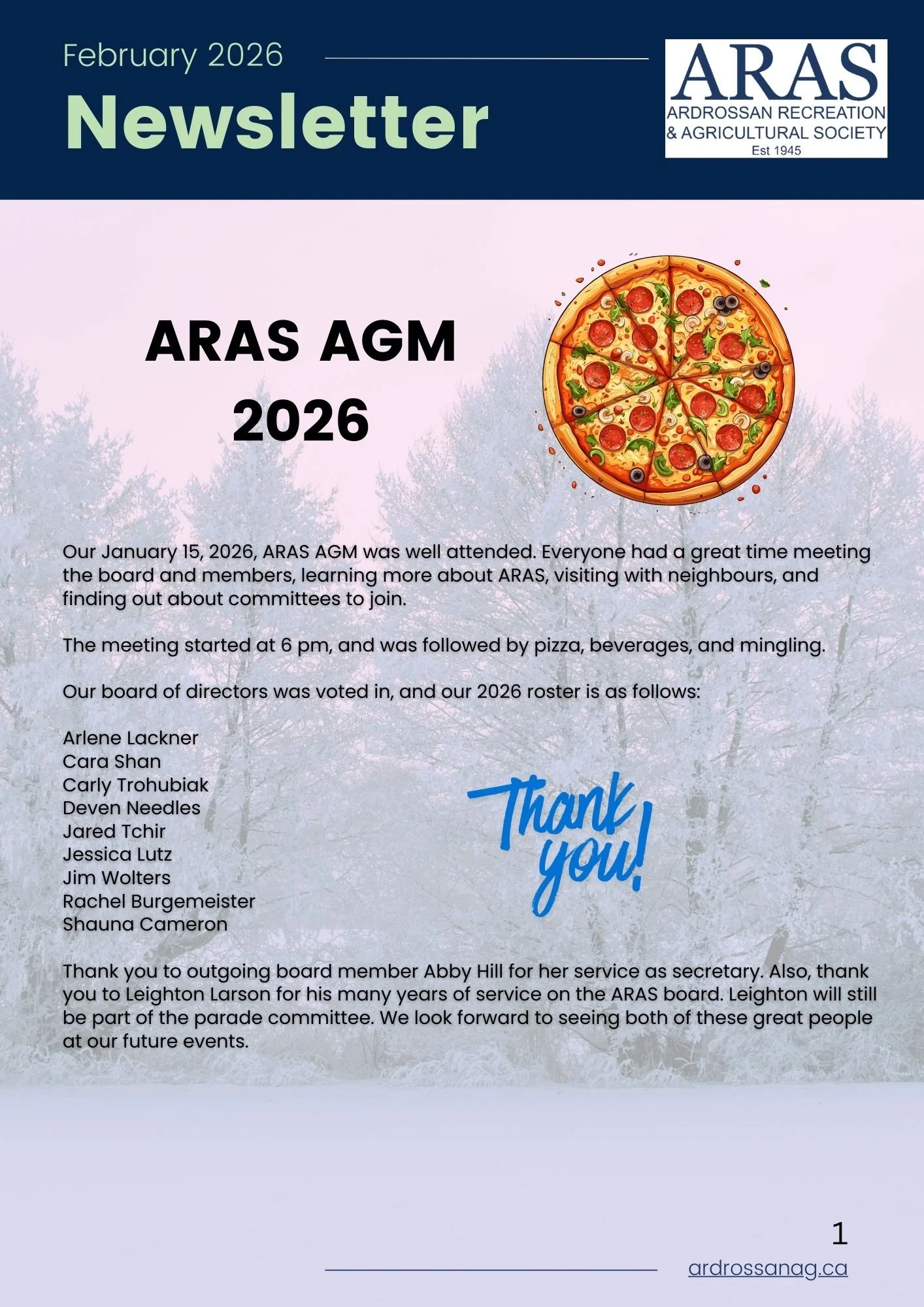 ARAS Newsletter - February 2026