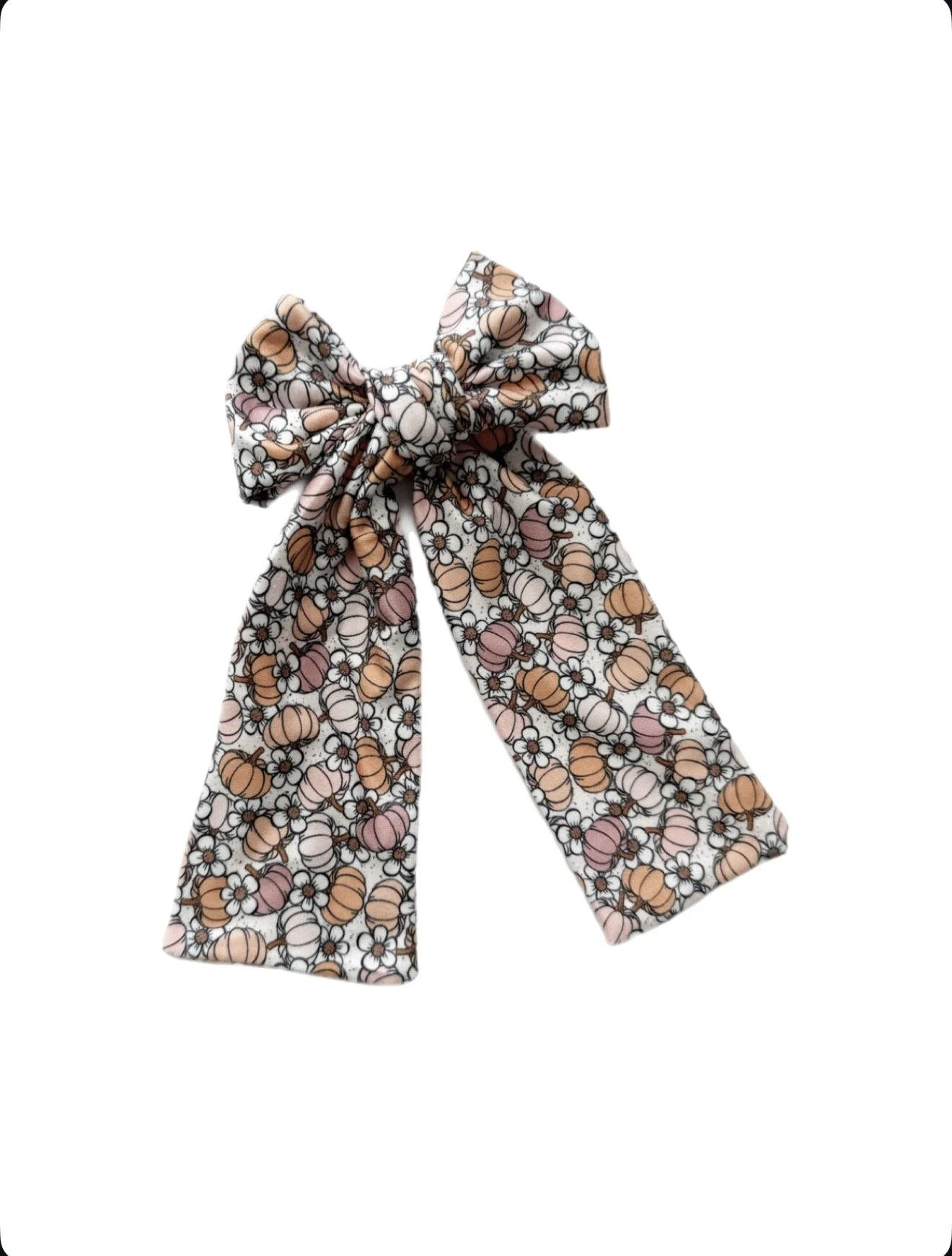 Pumpkins & Blooms - Long Whimsy Bow