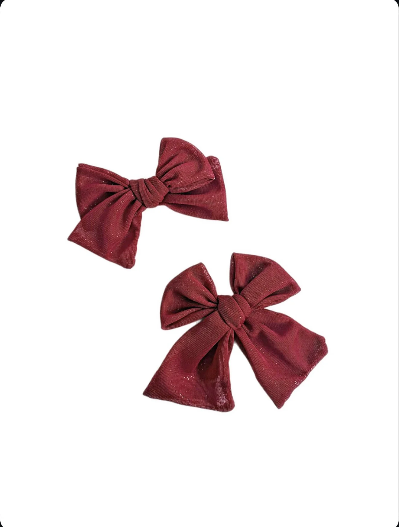 Shimmery Red Mesh - Sailor + Biggie Bow