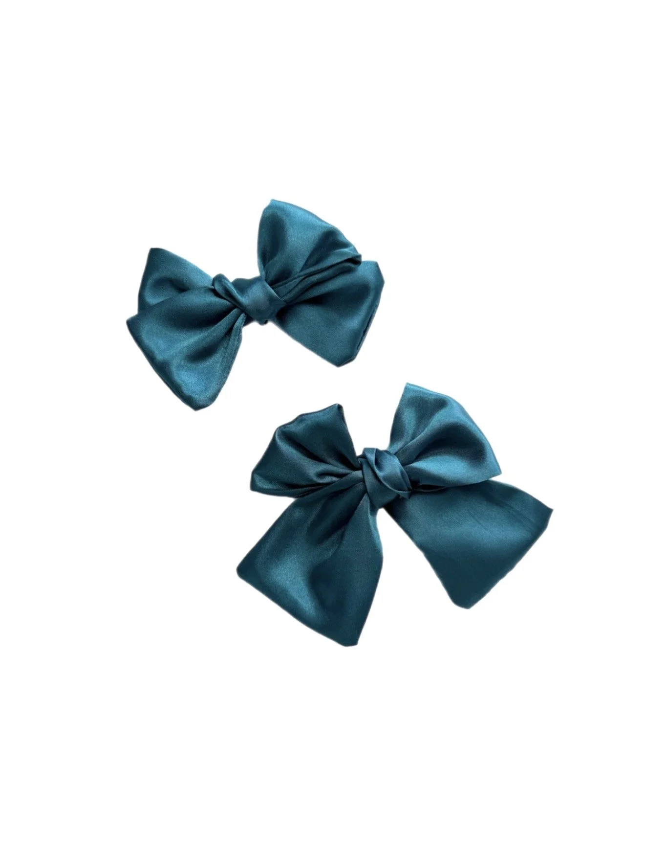 Peacock Blue - Satin Sailor + Biggie Bow