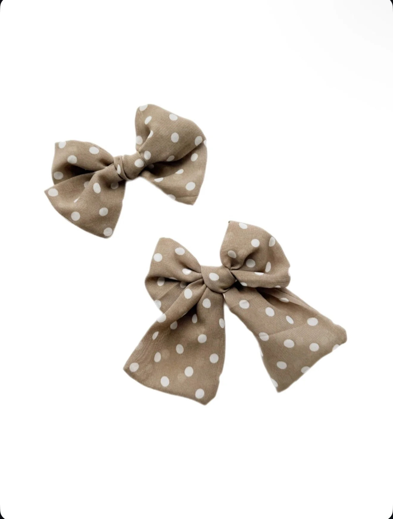 Neutral Polka Dots Mesh - Sailor + Biggie Bow