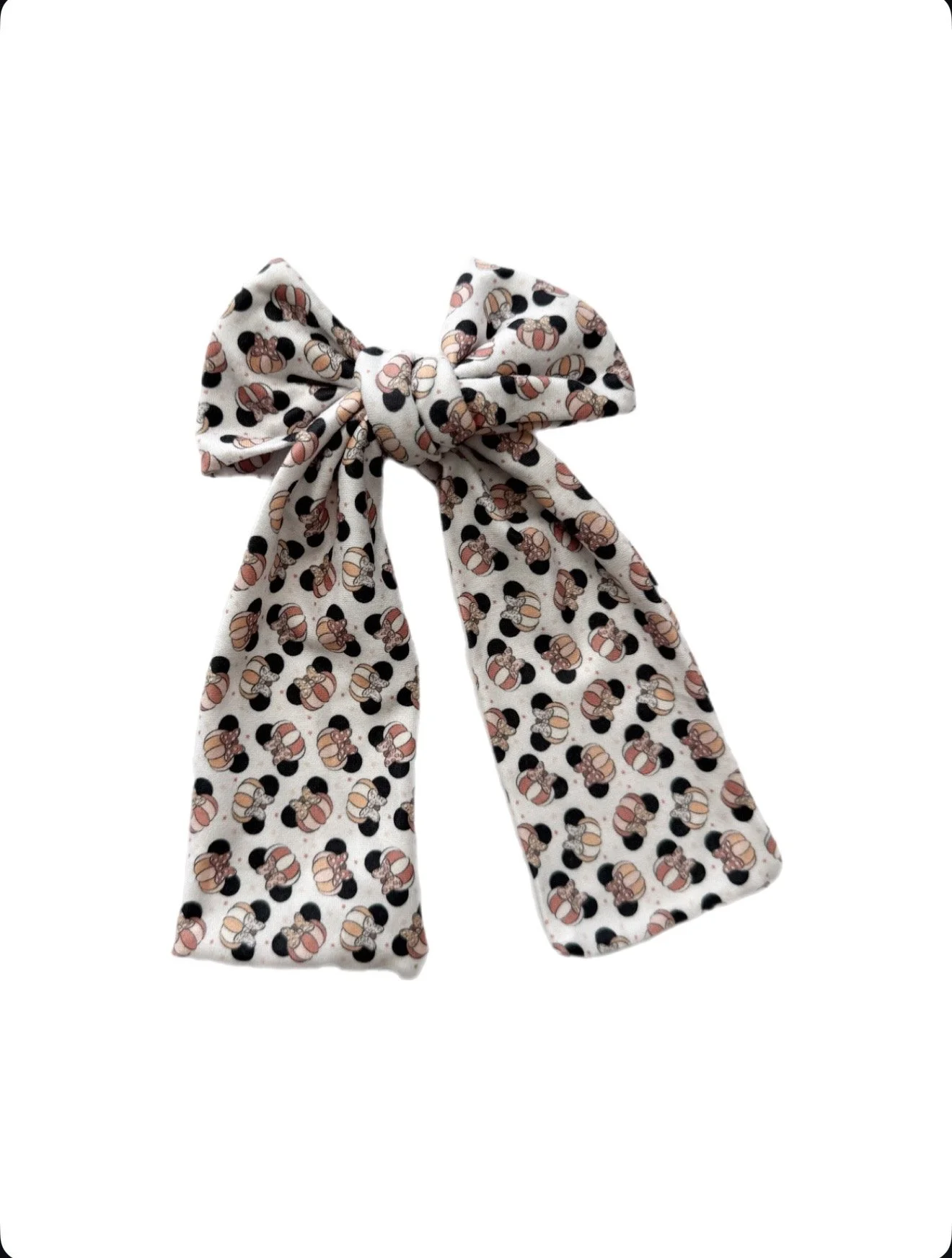 Pumpkin Mouse - Long Whimsy Bow