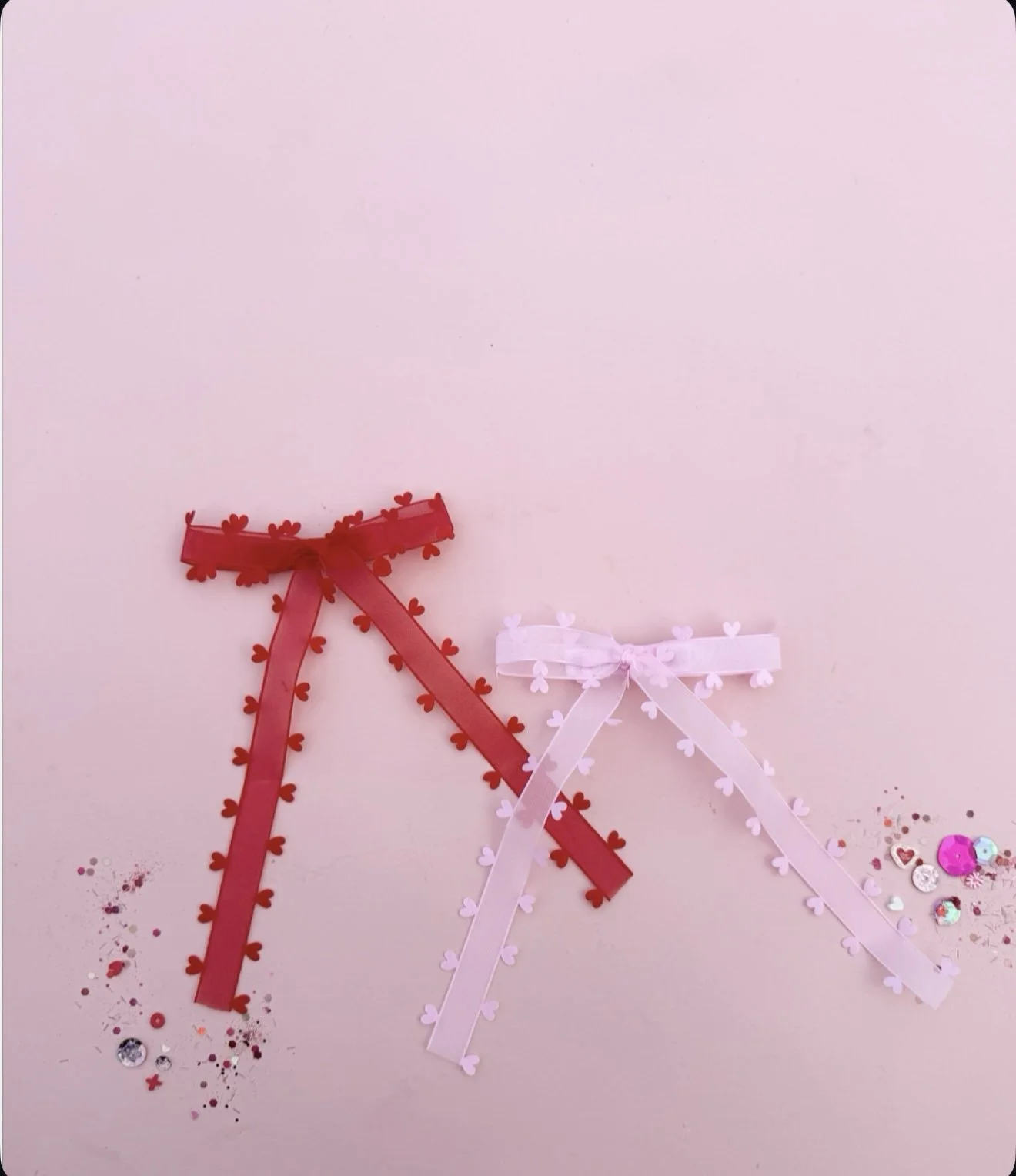 Sweet Heart - Tulle Ribbon Bow