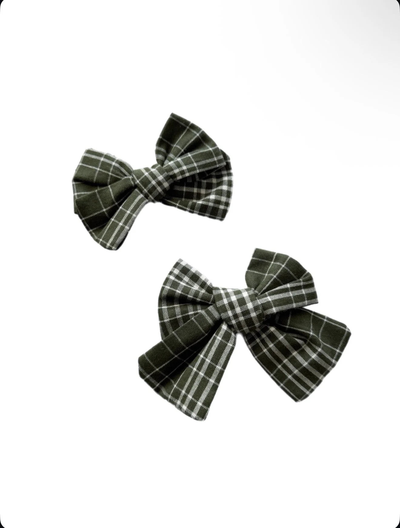 Autumn Green Plaid - Sailor + Biggie Bow