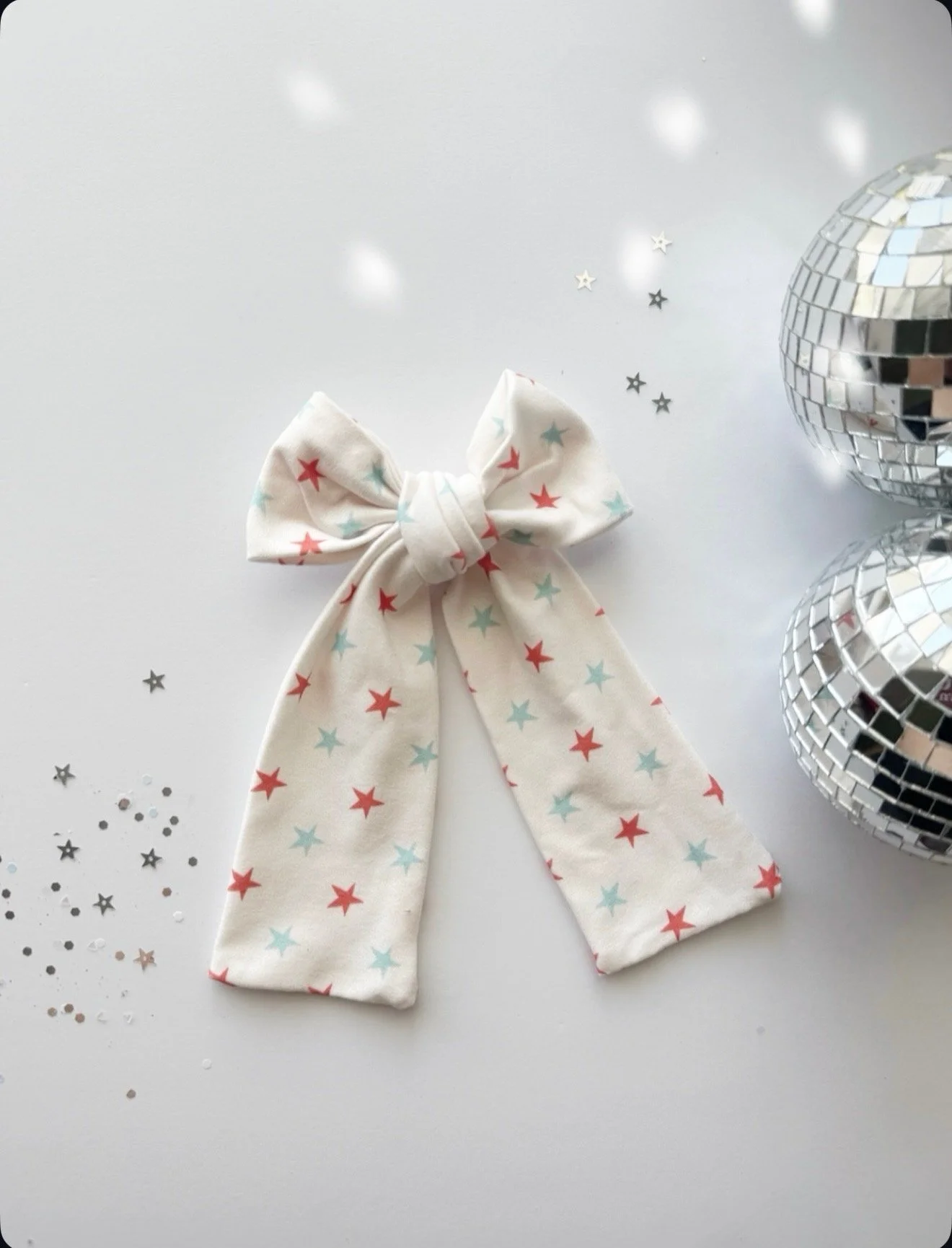 Patriotic Stars - Long Whimsy Bow