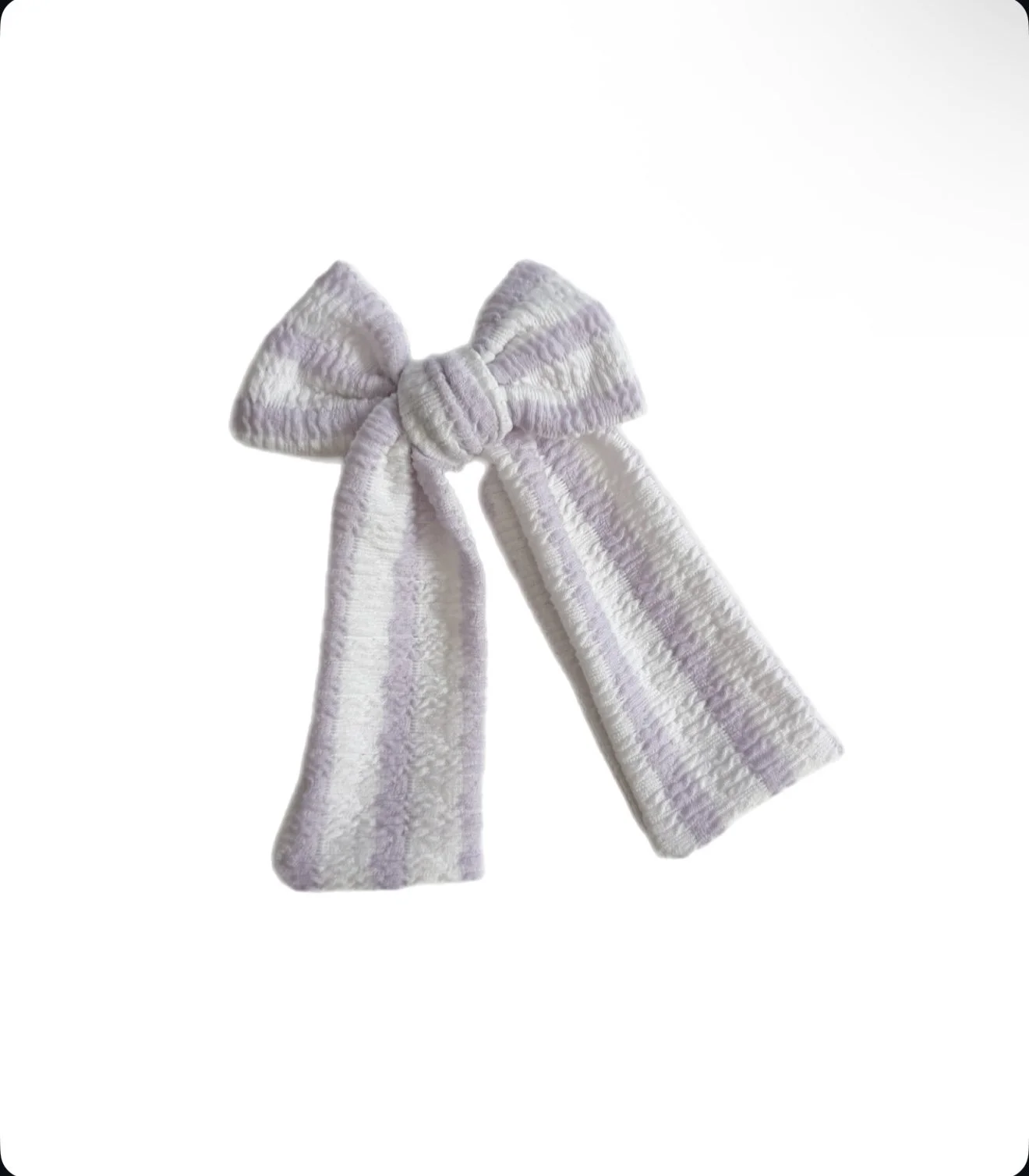 Stripped Purple Taffy - Long Whimsy Bow