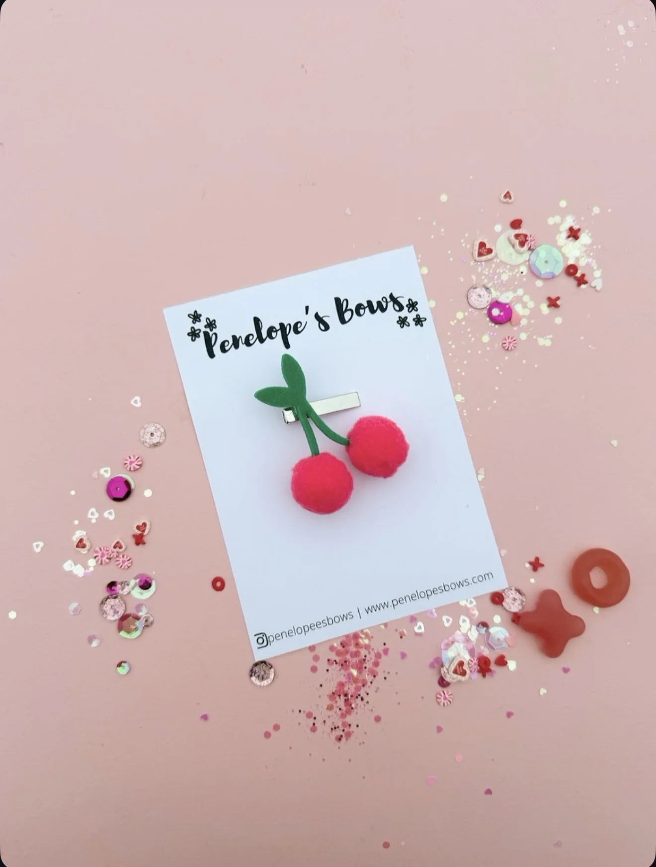 Pink Cherry Clip