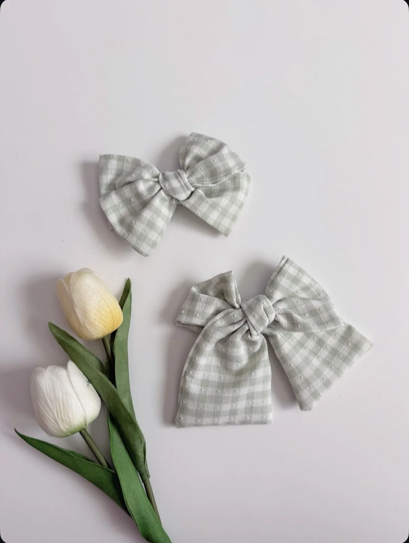 Mint Gingham - Sailor + Biggie Bow
