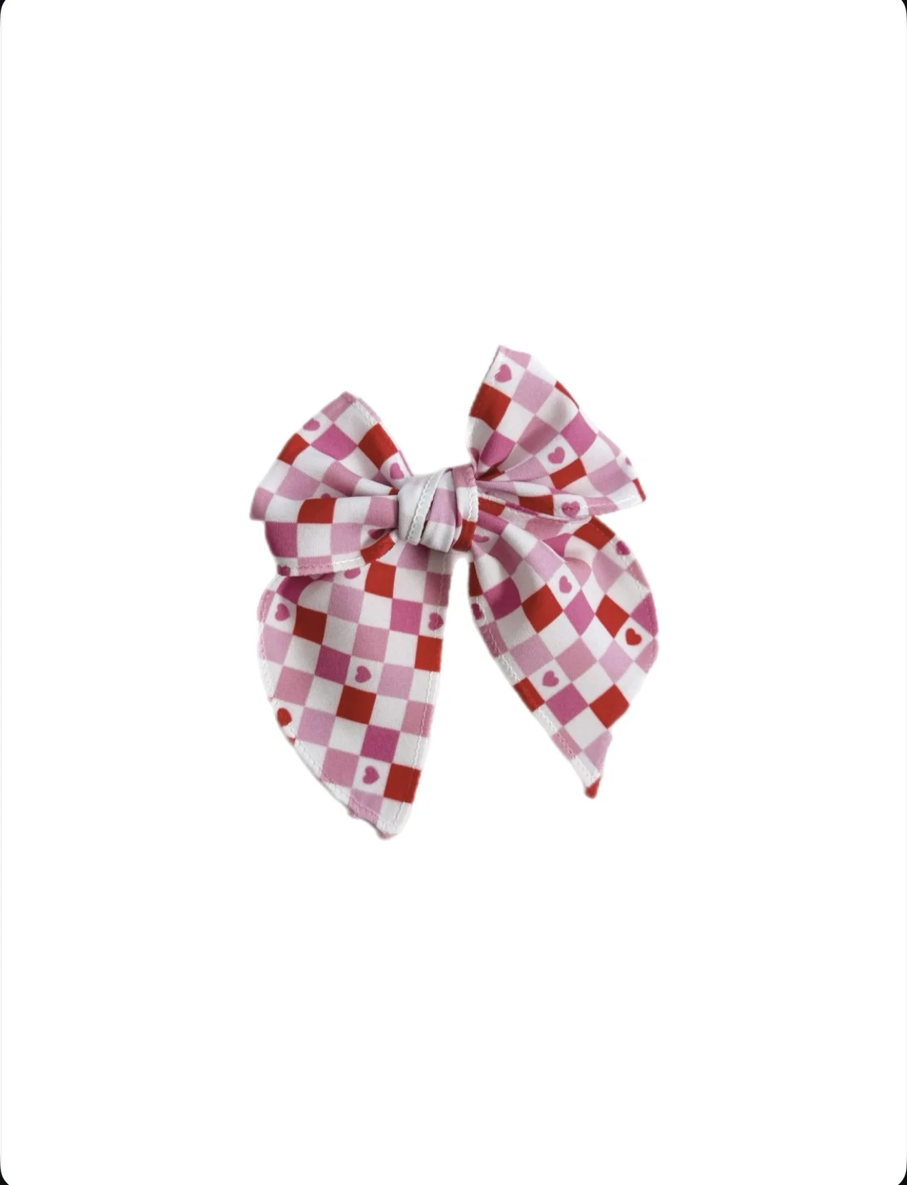 Valentine's Checkered - Mini Fable Bow