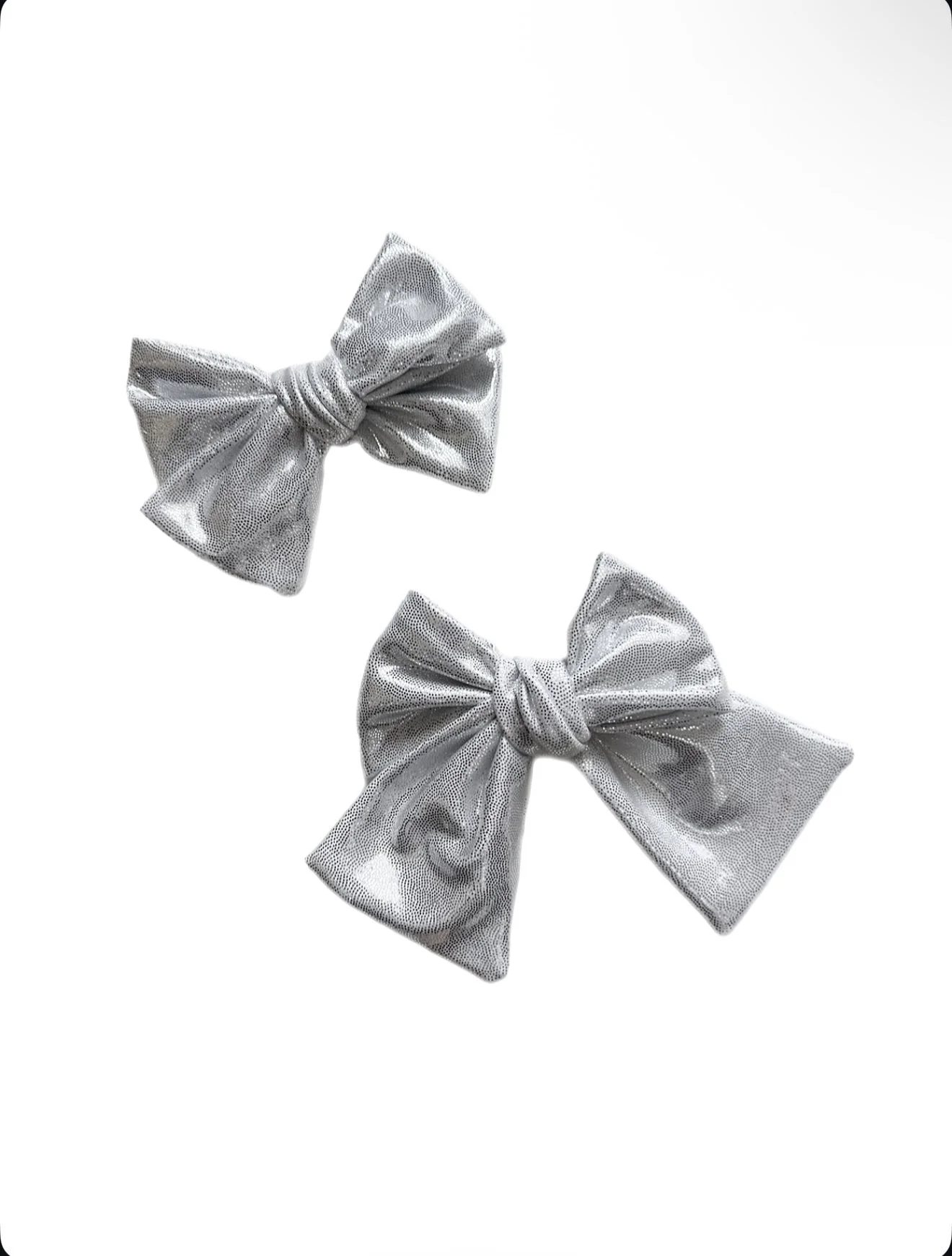 Shimmery Silver Metallic - Sailor + Biggie Bow