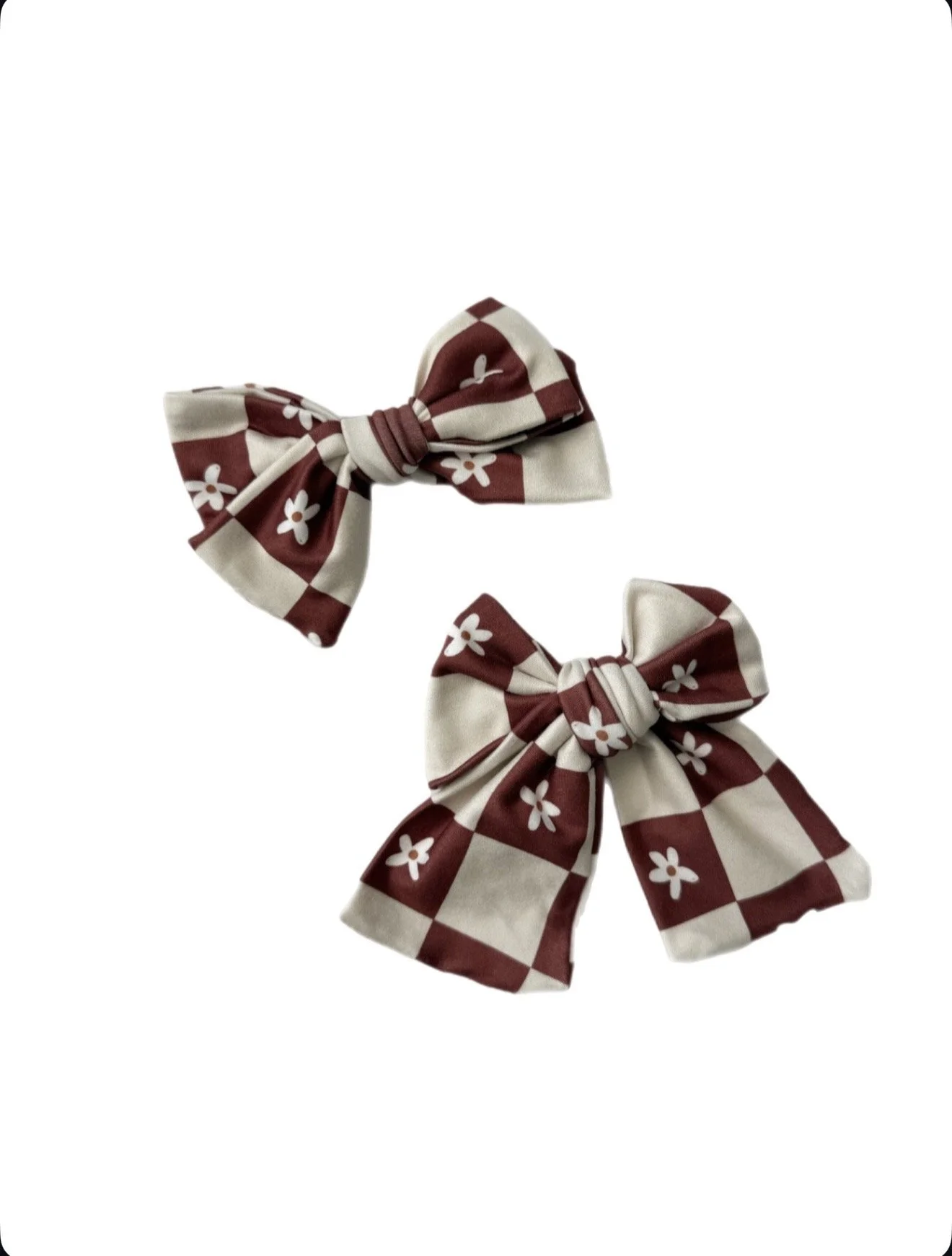Fall Flower Checkered - Sailor + Biggie Bow