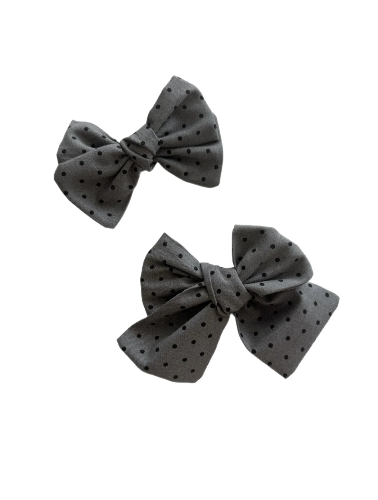 Midnight Polka Dots - Sailor + Biggie Bow