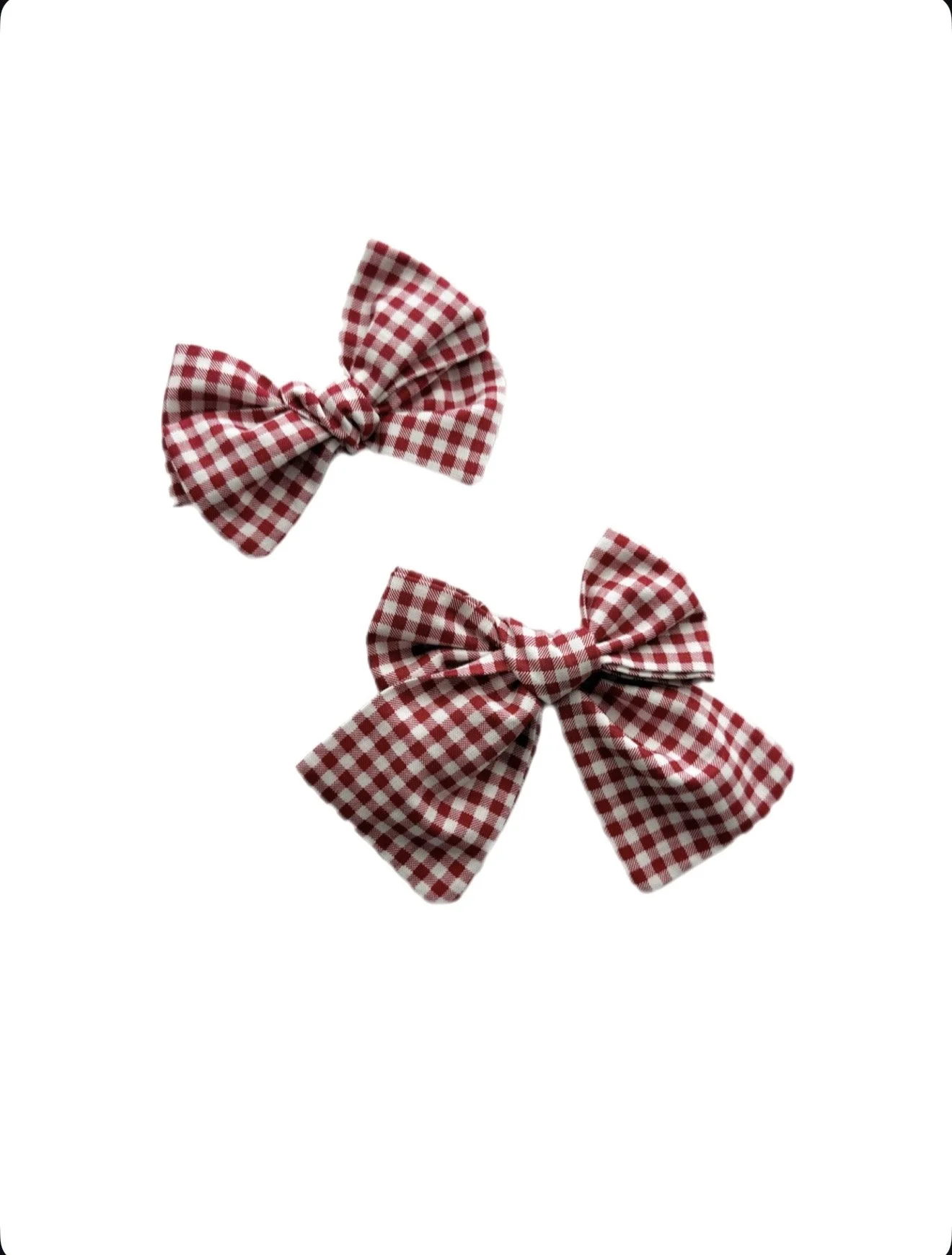 Summer Red Gingham - Sailor + Biggie Bow
