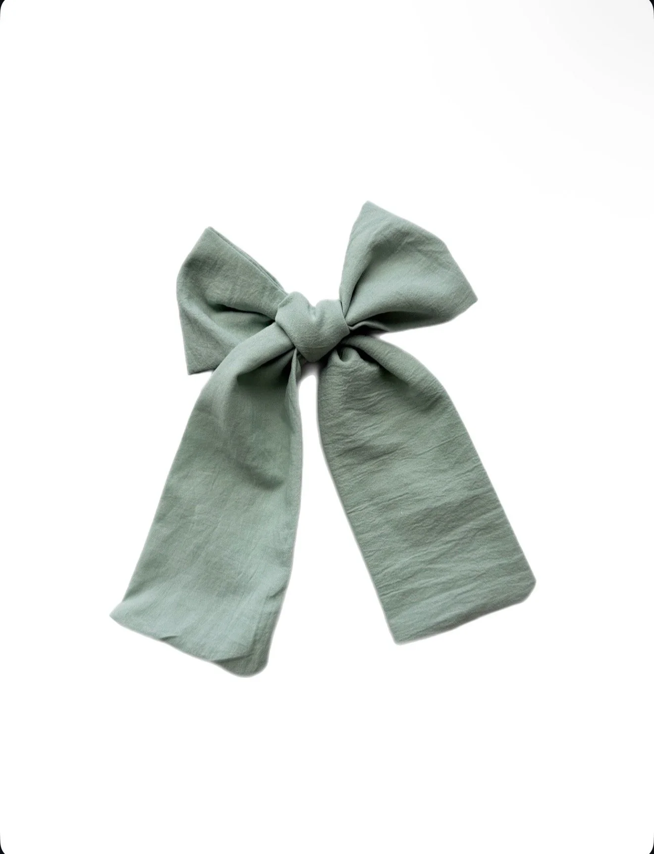 Dusty Teal Mesh - Long Whimsy Bow