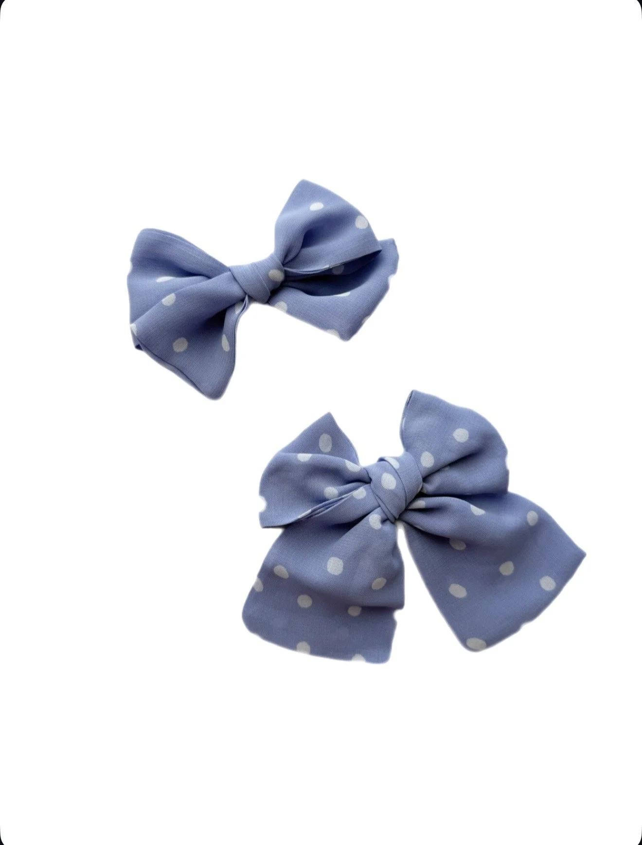 Periwinkle Polka Dots - Sailor + Biggie Bow