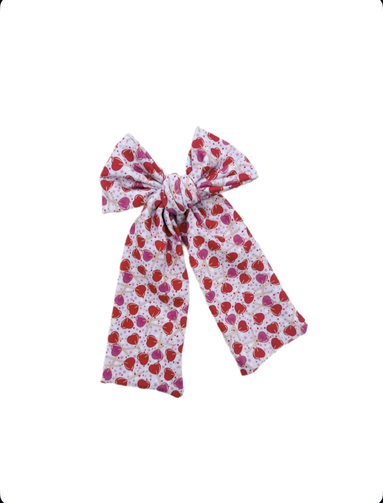 Heart Lollipops - Long Whimsy Bow
