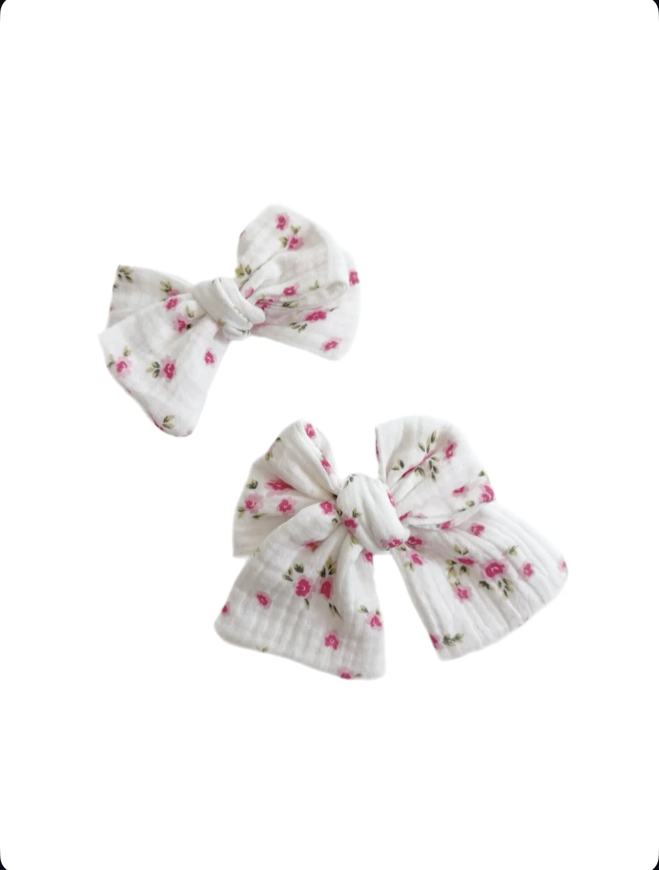 Dainty Pink Flowers - Sailor + Biggie Bow