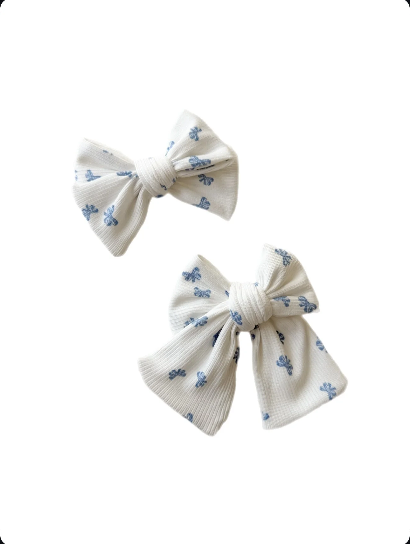 Blue Dainty Bows - Sailor + Biggie Bow