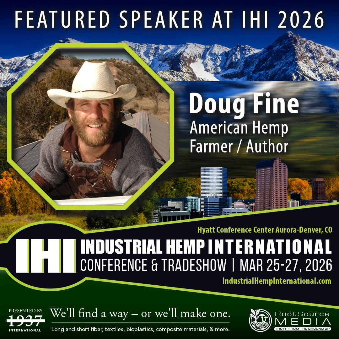 Doug Fine Tapped as Opening Night Speaker at Industrial Hemp International Conference in Denver, Colorado