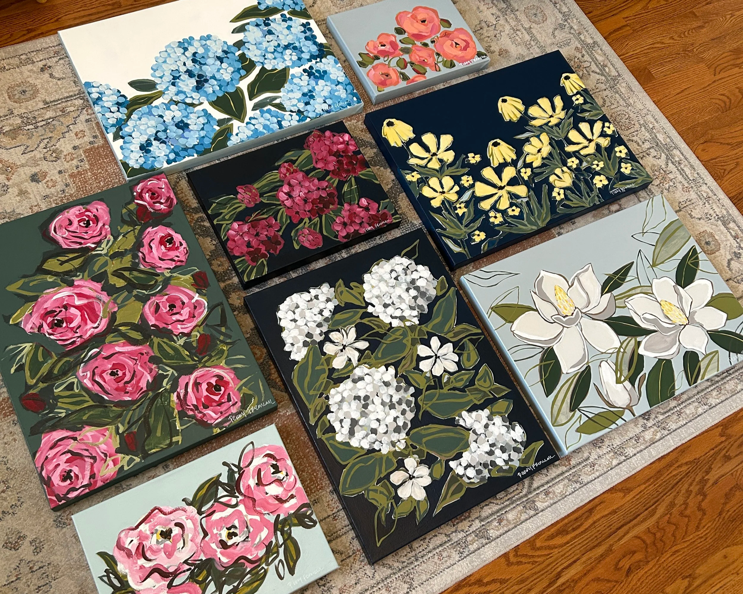 Coming Soon via Campbell Collective - Loose Florals 1-8