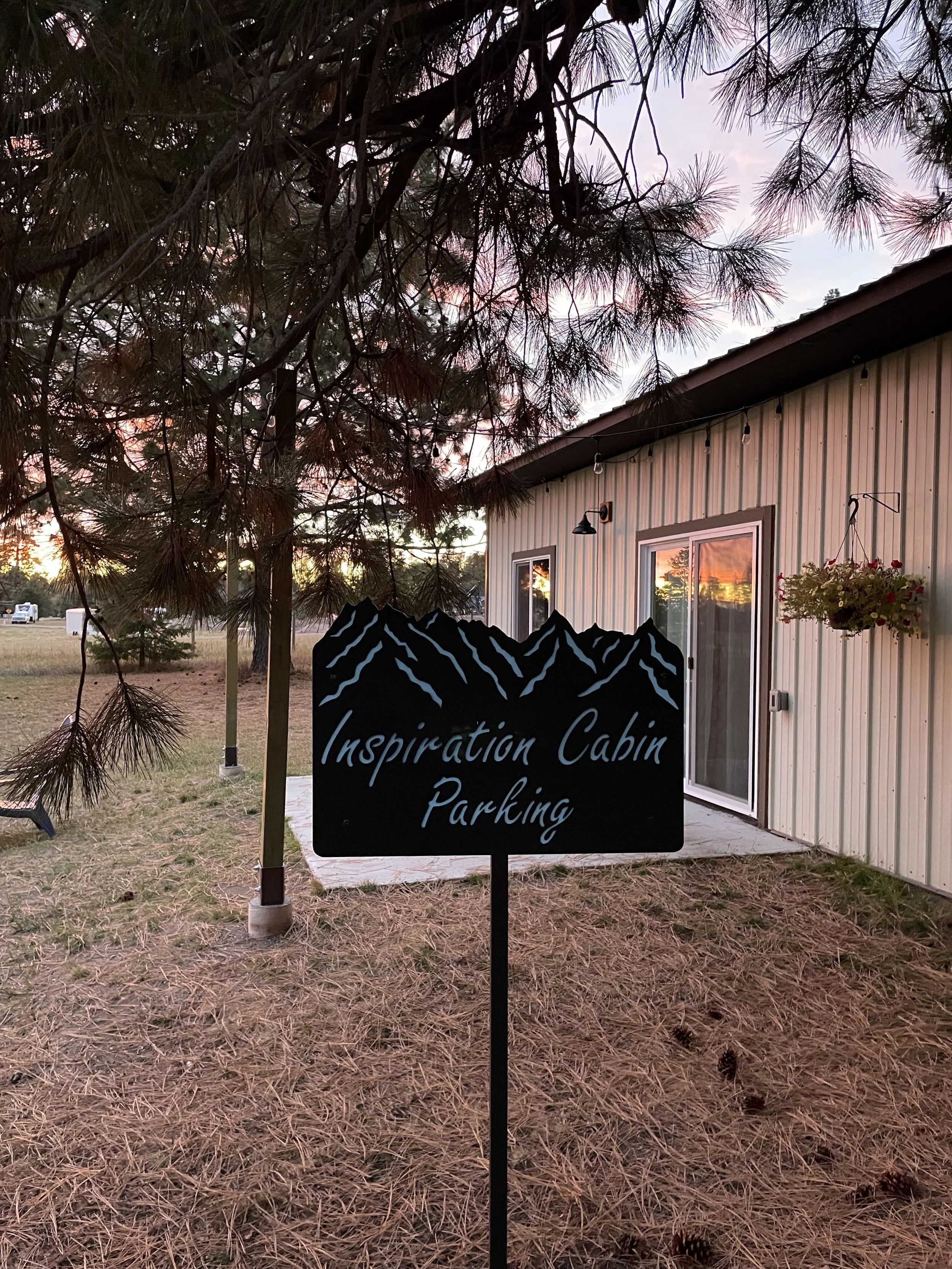 Custom Metal Sign %22Inspiration Cabin Parking%22 Sign.jpeg