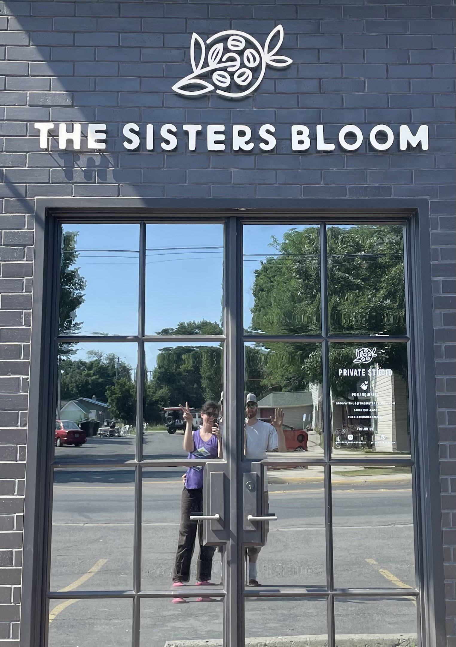 The Sisters Bloom Custom Metal Powder Coated Sign Close Up.jpeg