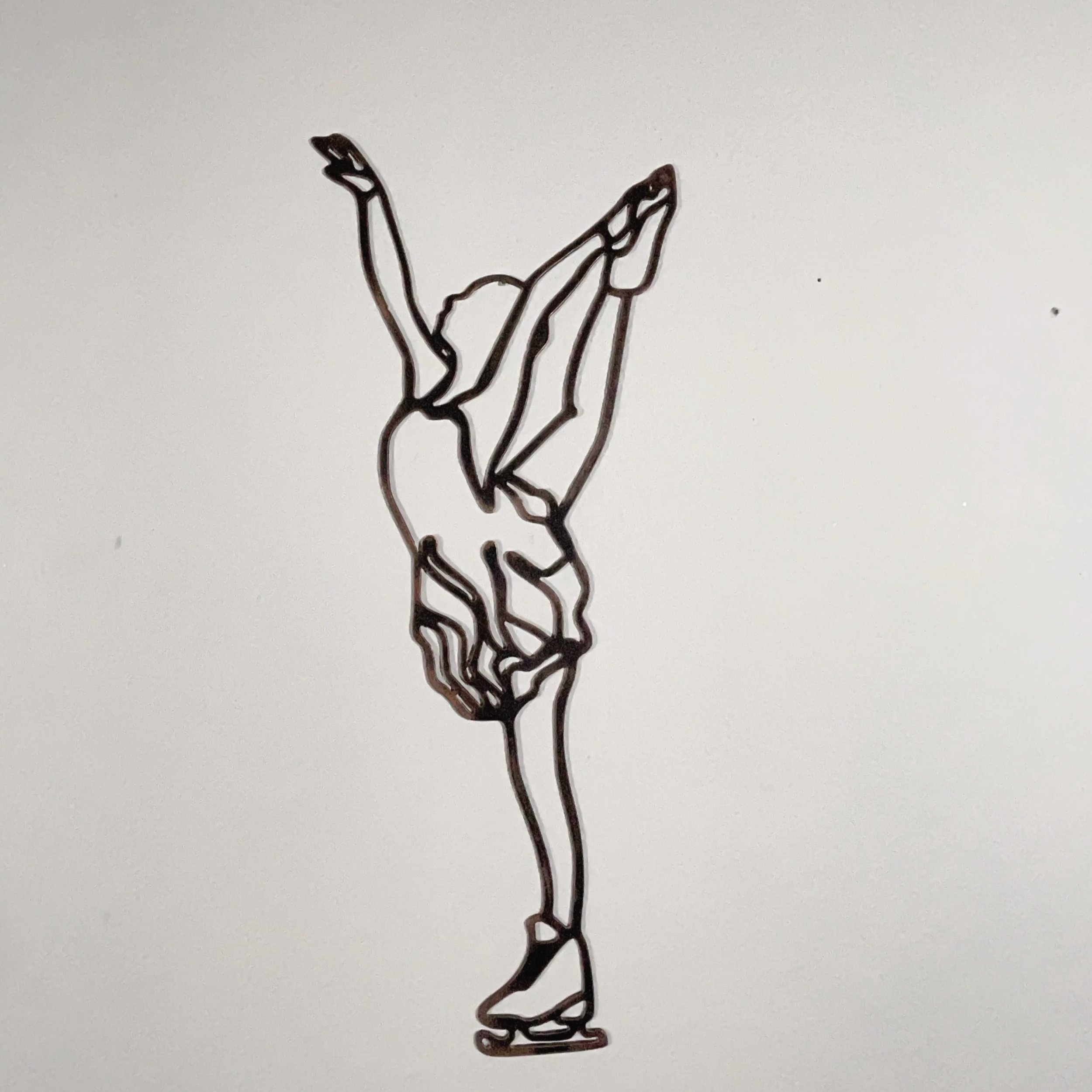 Figure Skater Metal Wall Art