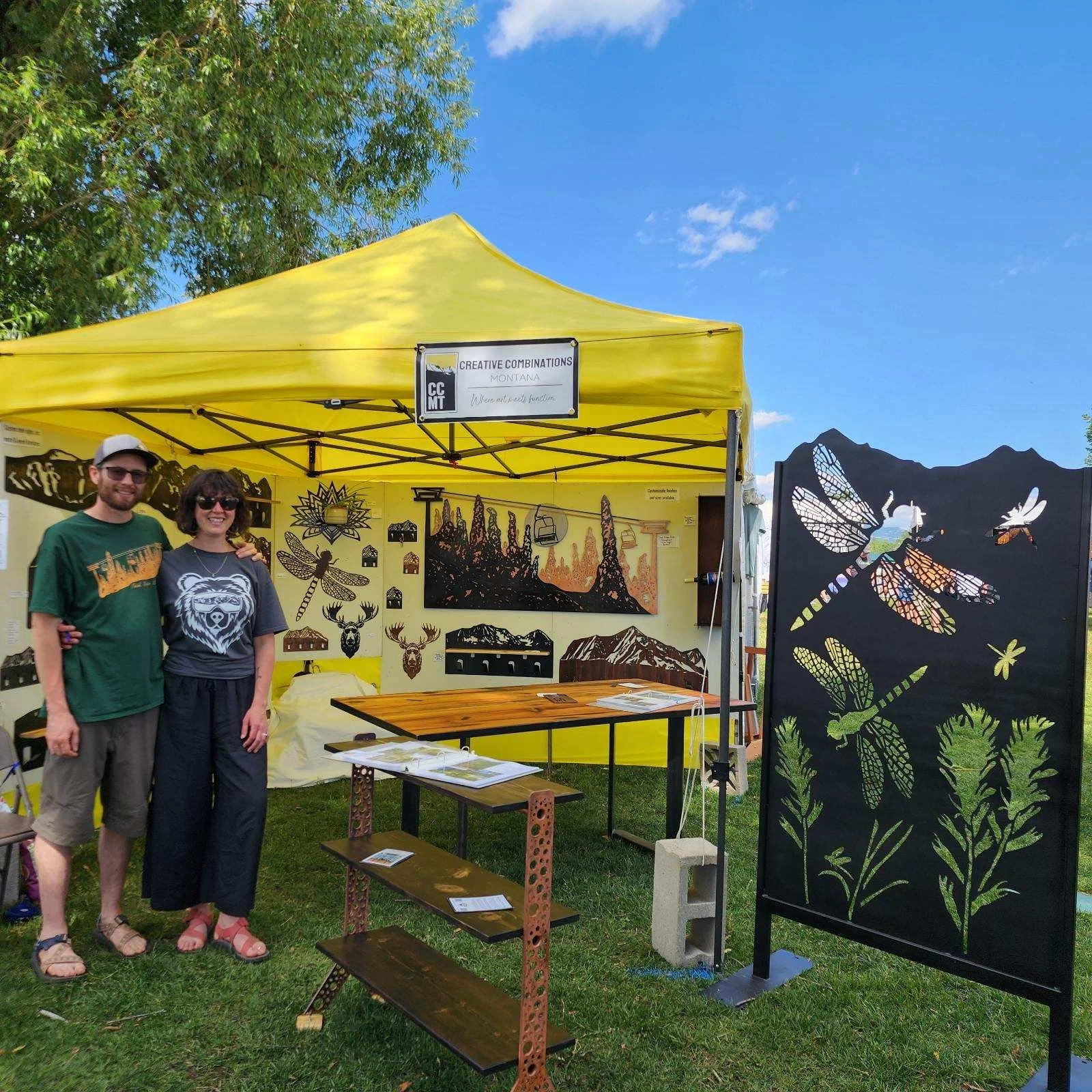 Whitefish Arts Festival CCMT metal art booth.jpg