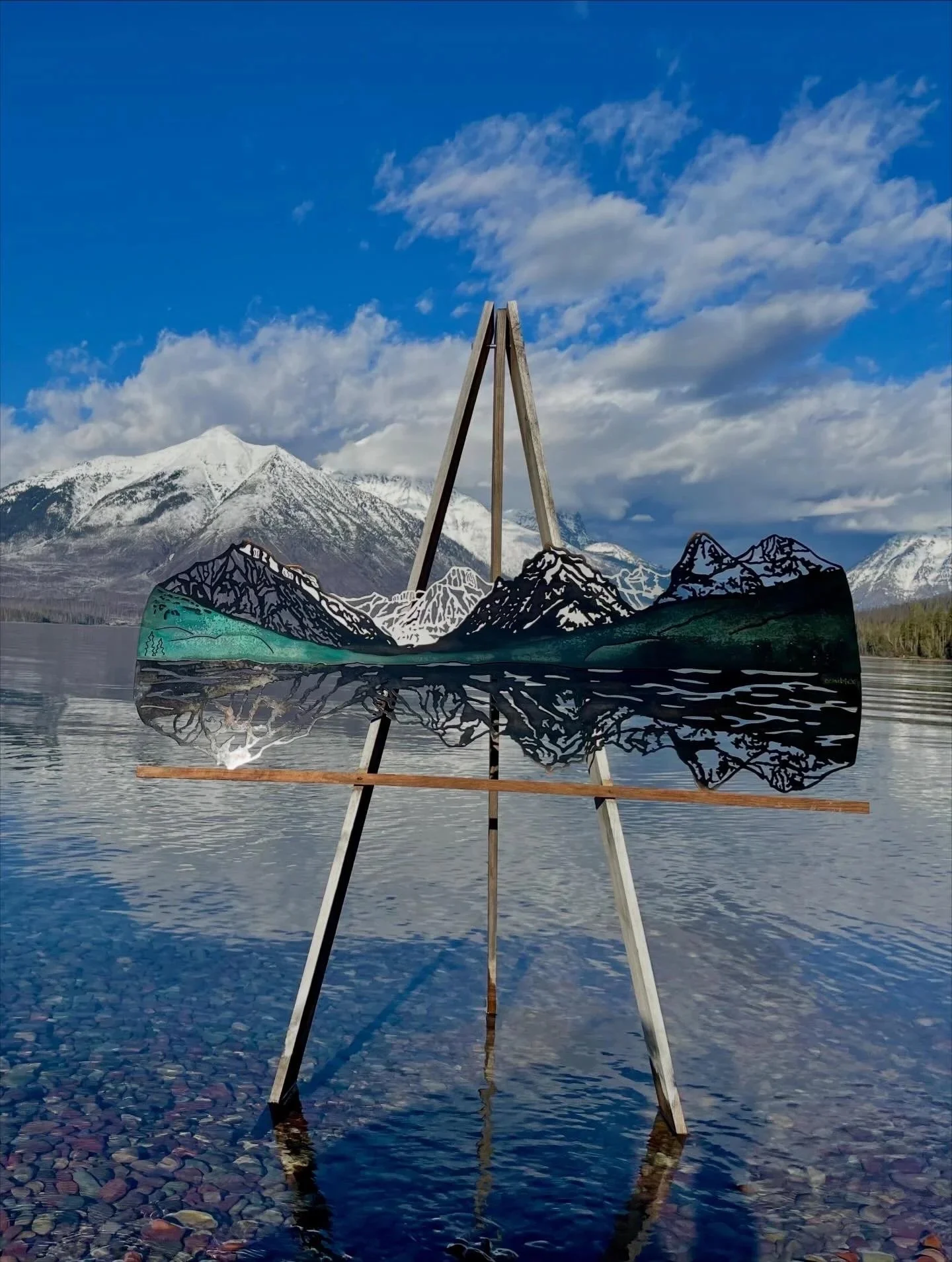 Lake McDonald Metal Art in Glacier National Park in Montana.jpg