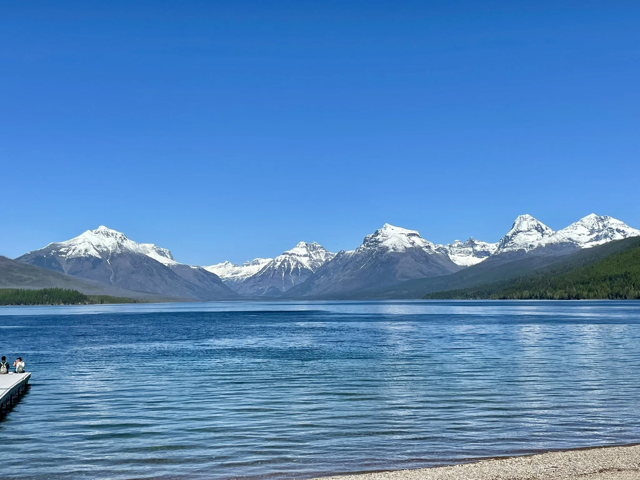 Photo of Lake McDonald in Glacier National Park, the inspiration for the metal coat rack.