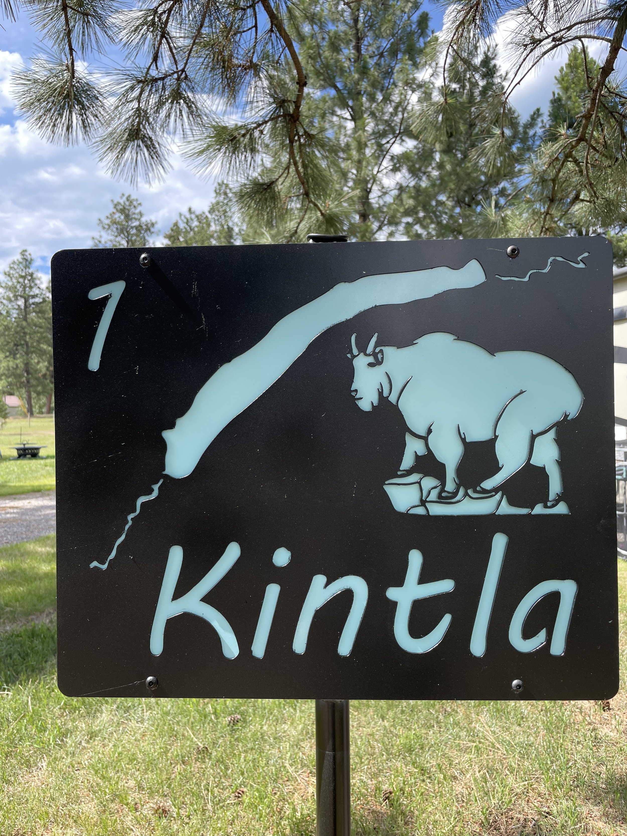 Custom Metal Camp site sign Kintla.jpeg