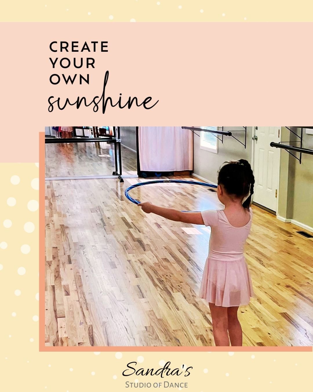 It's certainly sunny outside today -- but it always feels sunny in the studio, where we nurture a love for dance in children of all ages. A few spots remain in our August Children's Camp, and registration is now open for the 25-26 dance year. Links i