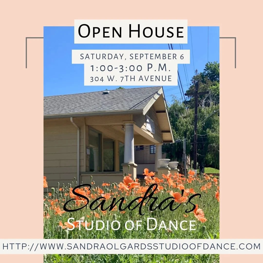 New students, returning students, prospective students: All are welcome to to open house! We will be in the studio Saturday afternoon to show your our space and answer any questions you may have before classes begin on Monday, September 8.
#sandras