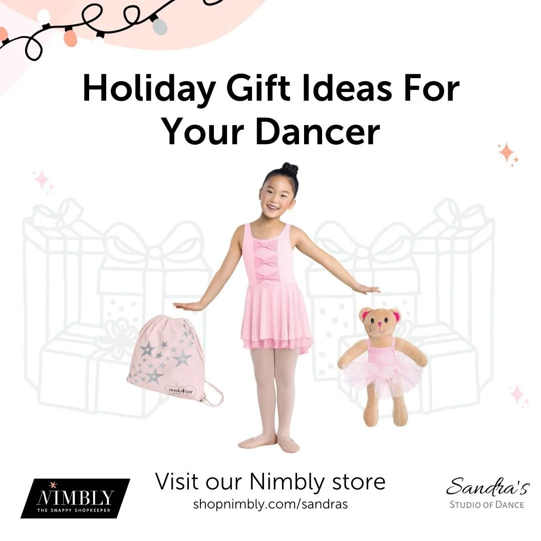 You can support our small business by making a purchase at our online boutique! Lots of dress code items plus some fun gifts ideas little ballerinas will love. 

#sandrasstudioofdance #shopsmall #cybermonday #spokanedancers #spokanekids #revolutionda