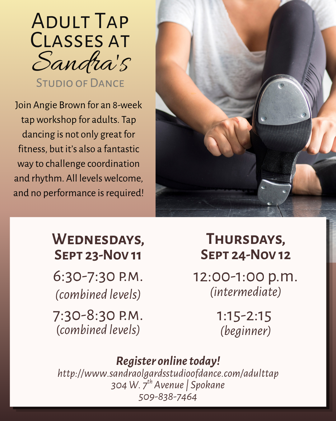 Adult Tap Dance Classes - Sandra's Studio of Dance