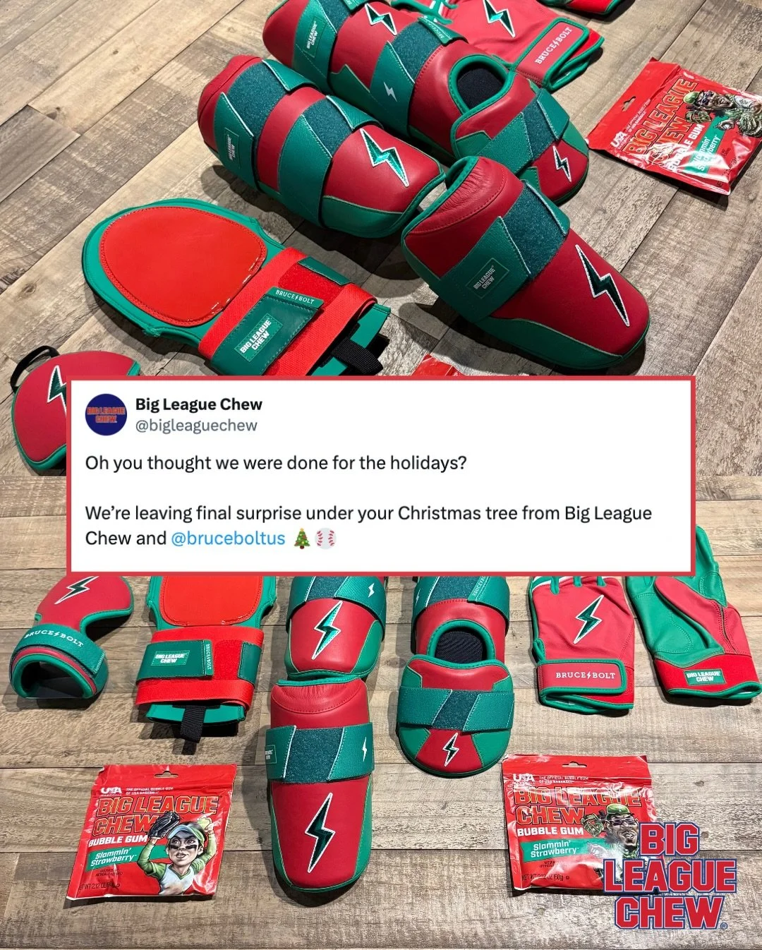 One last surprise under your tree tonight 🎄⚾️

1. Follow @bigleaguechewgum &amp; @brucebolt.us 
2. Tag 2 friends in the comments and reply with your one X-Mas wish for the 2026 MLB season