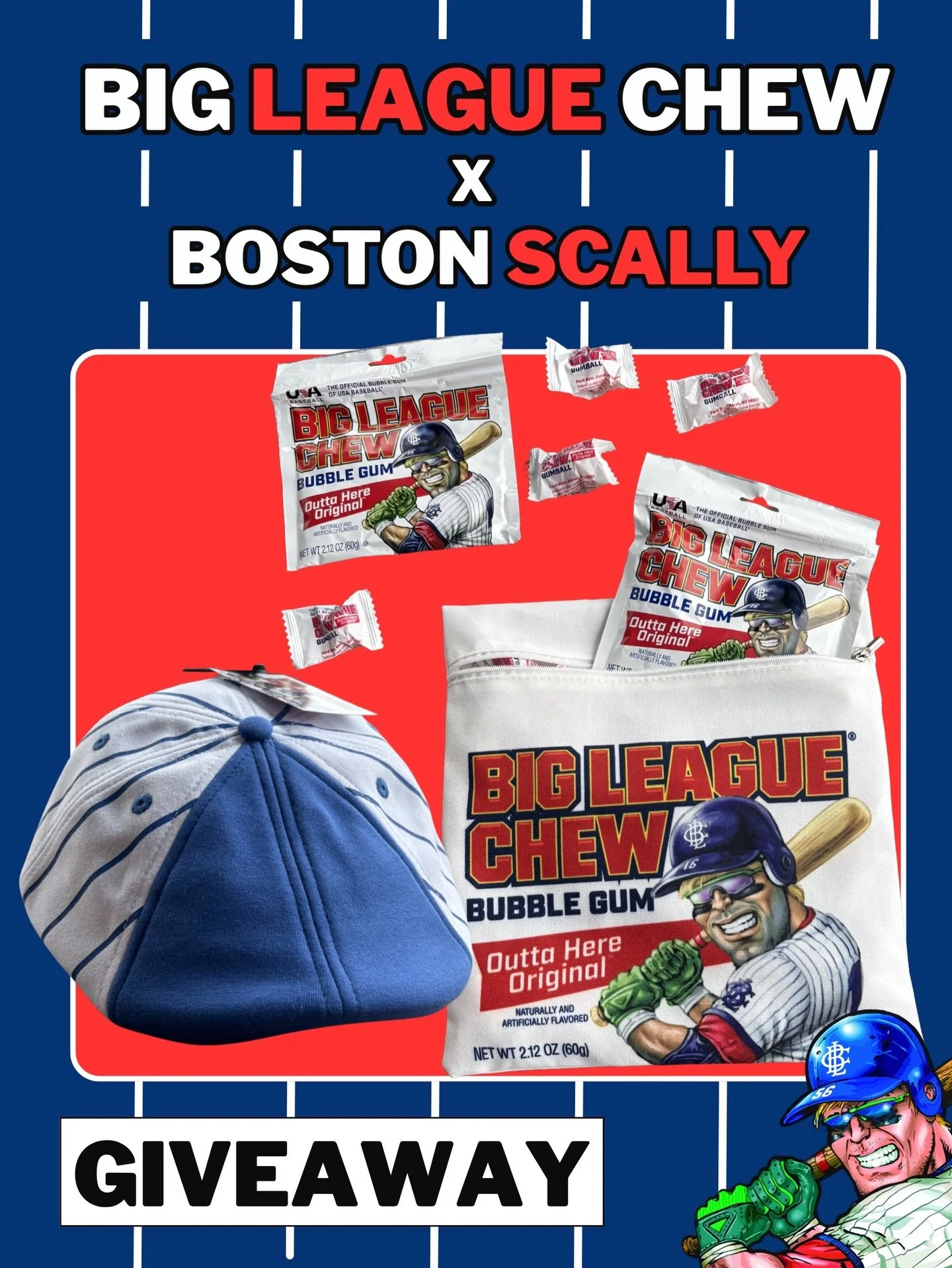 Big League Chew x Boston Scally GIVEAWAY🍬🧢

HOW TO ENTER:

⚾️Follow both accounts
⚾️Like + tag your crew
⚾️Drop your go-to ballpark snack 👇